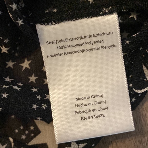 ModCloth sheer black blouse with stars S - Picture 5 of 5